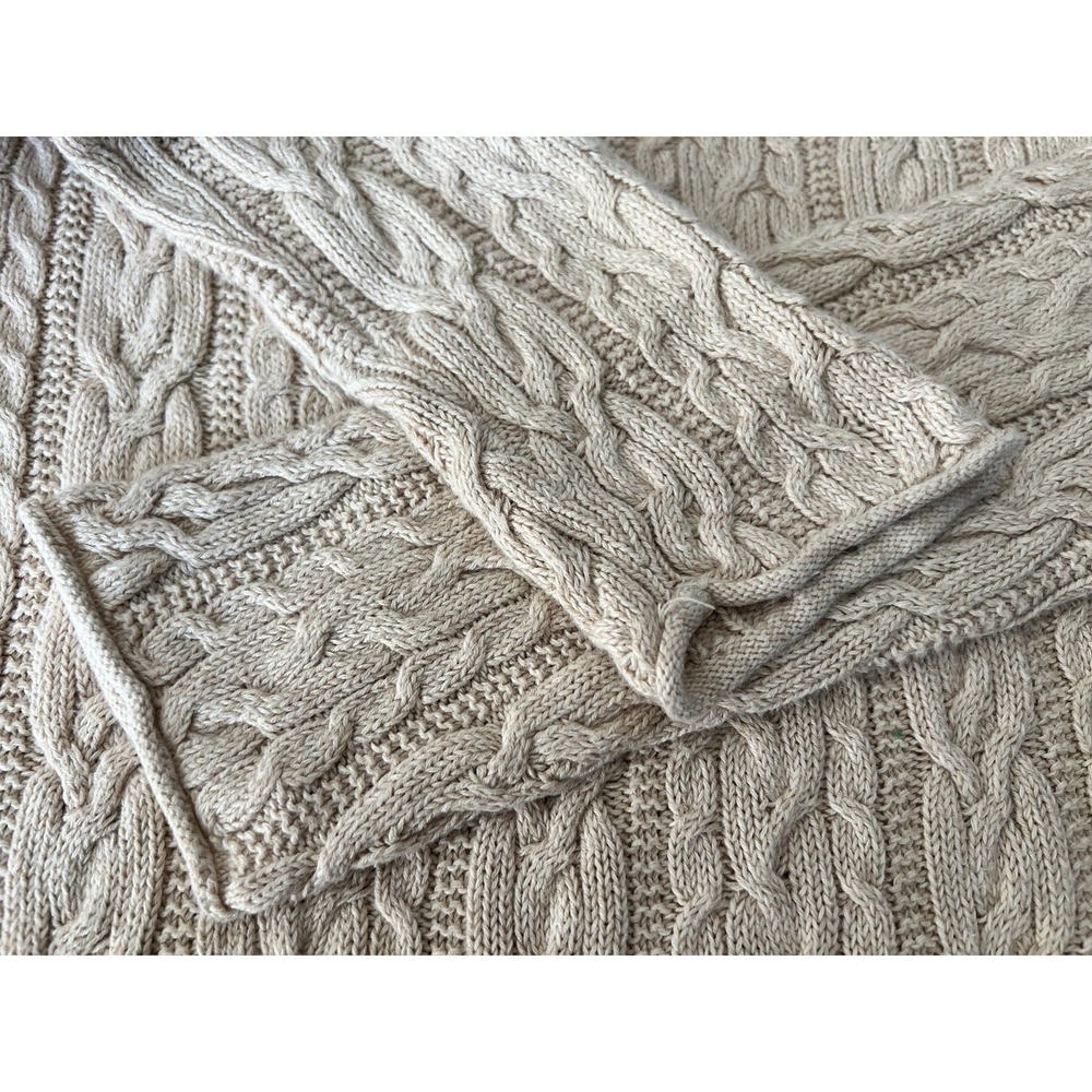 LRL Ralph Lauren Women's Sweater M Cable Knit Quiet Luxury Old‎ Money - Picture 7 of 8